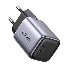 Заредете изображение във визуализатора на галерията – Ugreen Nexode Mini fast charger GaN USB C 30W PD gray (CD319)
