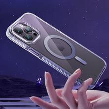 Заредете изображение във визуализатора на галерията – Kingxbar PQY Ice Crystal Series magnetic case for iPhone 14 Pro Max MagSafe pink and blue

