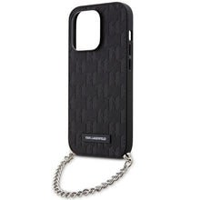 Заредете изображение във визуализатора на галерията – Original Pouch KARL LAGERFELD hardcase Saffiano Monogram Chain KLHCP14XSACKLHPK for Iphone 14 Pro Max black
