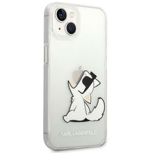 Заредете изображение във визуализатора на галерията – Original faceplate case karl lagerfeld klhcp14scfnrc for iphone 14 (choupette eat / transparent)
