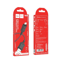 Заредете изображение във визуализатора на галерията – HOCO cable USB to iPhone Lightning 8-pin 2,4A Leader X94 red
