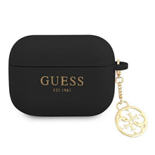 Заредете изображение във визуализатора на галерията – Guess GUAPLSC4EK AirPods Pro cover czarny/black Silicone Charm 4G Collection
