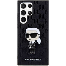 Заредете изображение във визуализатора на галерията – Karl Lagerfeld KLHCS23LSAKLHKPK S23 Ultra S918 hardcase black/black Saffiano Monogram Ikonik
