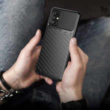 Заредете изображение във визуализатора на галерията – Thunder Case Flexible Tough Rugged Cover TPU Case for Samsung Galaxy A21S black
