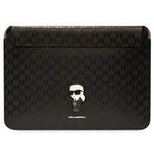 Заредете изображение във визуализатора на галерията – Original KARL LAGERFELD Laptop Sleeve Saffiano Monogram Ikonik KLCS14SAKHPKK 14 inches black
