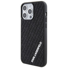 Заредете изображение във визуализатора на галерията – Original Pouch KARL LAGERFELD hardcase 3D Rubber Multi Logo KLHCP15X3DMKRLK for Iphone 15 Pro Max Black

