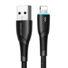 Заредете изображение във визуализатора на галерията – Joyroom Starry Series SA32-AL3 3A USB-A / Lightning cable 1m - black
