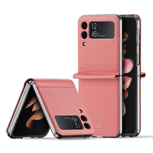 Dux Ducis Bril case for Samsung Galaxy Z Flip 3 cover made of ecological leather pink
