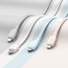 Заредете изображение във визуализатора на галерията – Borofone Cable BX94 Crystal color - USB to Lightning - 2,4A 1 metre light pink

