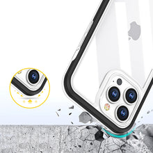 Заредете изображение във визуализатора на галерията – Clear 3in1 case for Samsung Galaxy A03 silicone cover with frame black
