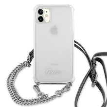 Заредете изображение във визуализатора на галерията – Guess GUHCN61KC4GSSI iPhone 11 6,1" / Xr Transparent hardcase 4G Silver Chain
