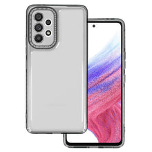 Заредете изображение във визуализатора на галерията – Crystal Diamond 2mm Case for Samsung Galaxy A14 5G Transparent black
