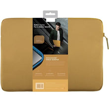 Заредете изображение във визуализатора на галерията – Uniq Vienna laptop Sleeve 14" case yellow/canary yellow Waterproof RPET
