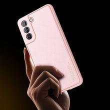 Заредете изображение във визуализатора на галерията – Dux Ducis Yolo elegant cover made of ecological leather for Samsung Galaxy S21 FE pink
