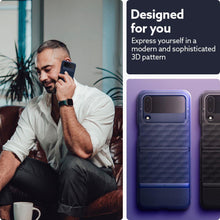 Заредете изображение във визуализатора на галерията – CASEOLOGY PARALLAX GALAXY WITH FLIP 4 MIDNIGHT BLUE
