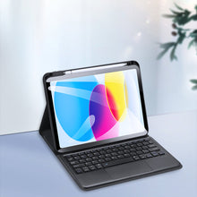 Заредете изображение във визуализатора на галерията – Dux Ducis Touchpad Keyboard Case for iPad 10.9'' 2022 (10th Gen.) bluetooth keyboard with trackpad black
