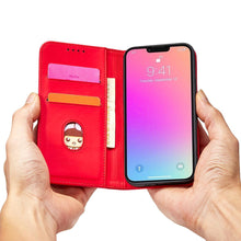 Заредете изображение във визуализатора на галерията – Magnet Card Case case for Samsung Galaxy S23+ flip cover wallet stand red
