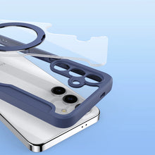 Заредете изображение във визуализатора на галерията – Dux Ducis Skin X Pro case with magnetic ring / stand for Samsung S24 - blue
