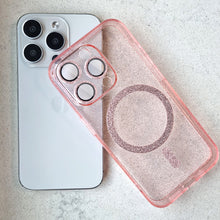 Заредете изображение във визуализатора на галерията – Glitter Magsafe Case for Iphone 11 pink clear
