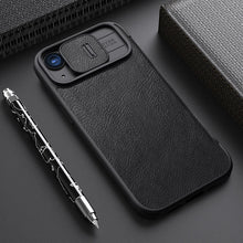 Заредете изображение във визуализатора на галерията – Nillkin Qin Pro Leather Flip Camera Cover Case for iPhone 15 Plus - Black
