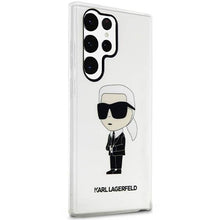 Заредете изображение във визуализатора на галерията – Karl Lagerfeld KLHCS23LHNIKTCT S23 Ultra S918 transparent hardcase Ikonik Karl Lagerfeld
