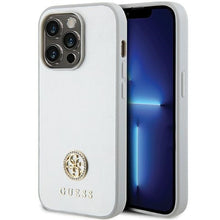 Заредете изображение във визуализатора на галерията – Original Case GUESS Strass Metal Logo GUHCP15XPS4DGPS for Iphone 15 Pro Max silver
