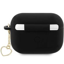 Заредете изображение във визуализатора на галерията – Guess GUAP2LSCHSK AirPods Pro 2 cover black/black Silicone Charm Heart Collection
