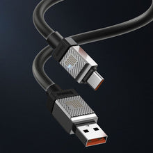 Заредете изображение във визуализатора на галерията – BASEUS cabel USB to Type C CoolPlay Fast Charging 100W 1m black CAKW000601
