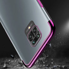 Заредете изображение във визуализатора на галерията – Clear Color Case Gel TPU Electroplating frame Cover for Xiaomi Redmi 10X 4G / Xiaomi Redmi Note 9 black
