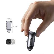 Заредете изображение във визуализатора на галерията – Ugreen fast car charger USB-A / USB-C 30W PD PPS gray (CD130)
