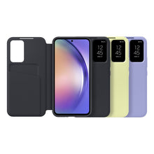 Заредете изображение във визуализатора на галерията – Samsung Smart View Wallet Case for Samsung Galaxy A54 5G cover with smart flip window card wallet blue (EF-ZA546CVEGWW)
