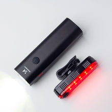 Заредете изображение във визуализатора на галерията – Wozinsky WSBLB1 front and rear USB-C bicycle light set - black
