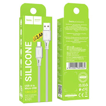 Заредете изображение във визуализатора на галерията – HOCO cable USB to Micro 2,4A Assistant X101 gray (30pcs/box)
