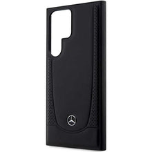 Заредете изображение във визуализатора на галерията – Original Case MERCEDES Leather Urban MEHCS23LARMBK for Samsung Galaxy S23 Ultra Black
