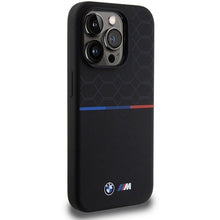 Заредете изображение във визуализатора на галерията – BMW M Silicone Pattern MagSafe case for iPhone 15 Pro - black
