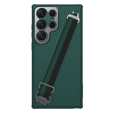 Заредете изображение във визуализатора на галерията – Nillkin Strap Case for Samsung Galaxy S23 Ultra Armored case with a wrist strap green
