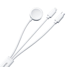 Заредете изображение във визуализатора на галерията – Joyroom S-IW008 3-in-1 cable magnetic charger USB-A - Lightning/USB-C 1.2m - white
