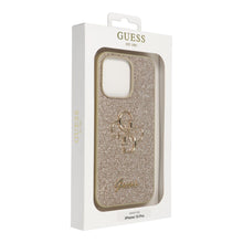 Заредете изображение във визуализатора на галерията – Original faceplate case GUESS GUHCP13LHG4SGD for iPhone 13 Pro (Fixed Glitter Big 4G / gold)
