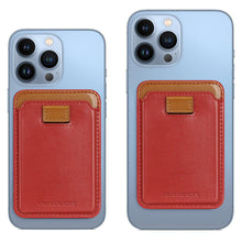 Заредете изображение във визуализатора на галерията – Dux Ducis Magnetic Leather Wallet magnetic wallet MagSafe for iPhone RFID blocker red
