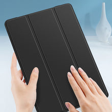 Заредете изображение във визуализатора на галерията – Dux Ducis Toby case for iPad 10.9'' 2022 (10 gen.) cover with space for Apple Pencil stylus smart cover stand black
