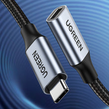 Заредете изображение във визуализатора на галерията – Ugreen extension cable USB C 3.1 male / female 10Gb/s 1m gray (US372)
