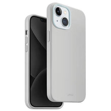 Заредете изображение във визуализатора на галерията – Uniq Lino Hue iPhone 15 case 6.1" Magclick Charging light gray/chalk gray
