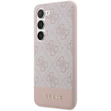 Заредете изображение във визуализатора на галерията – Guess GUHCS23SG4GLPI S23 S911 pink/pink hard case 4G Stripe Collection
