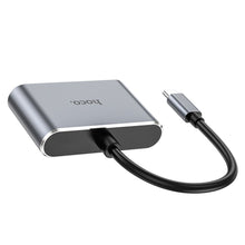 Заредете изображение във визуализатора на галерията – Hoco adapter hub typ c do hdtv+vga hb29
