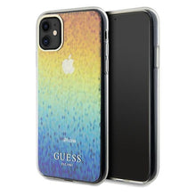 Заредете изображение във визуализатора на галерията – Original faceplate case GUESS GUHCN61HDECMI for iPhone 11 (IML Faceted Mirror / disco iridescent)
