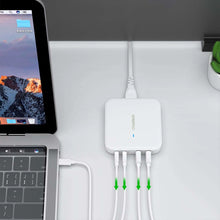 Заредете изображение във визуализатора на галерията – Choetech PD8008 100W GaN fast charger 2x USB-A / 2x USB-C - white

