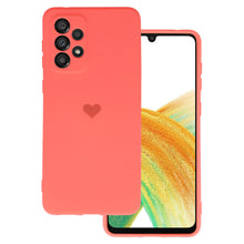 Заредете изображение във визуализатора на галерията – Vennus Silicone Heart Case for Samsung Galaxy A53 5G design 1 coral
