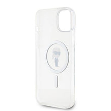 Заредете изображение във визуализатора на галерията – Karl Lagerfeld IML Ikonik MagSafe case for iPhone 15 Plus - transparent
