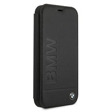 Заредете изображение във визуализатора на галерията – Etui BMW BMFLBKP12LSLLBK iPhone 12 Pro Max 6,7" czarny/black book Signature
