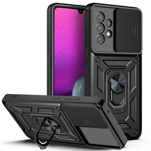 Заредете изображение във визуализатора на галерията – Hybrid Armor Camshield case for Samsung Galaxy A23 5G armored case with camera cover black
